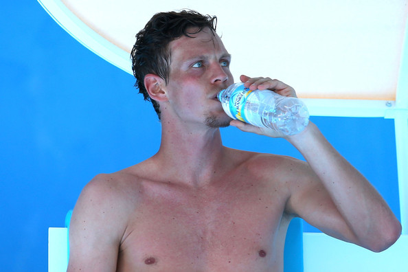 Berdych showing us his pecs